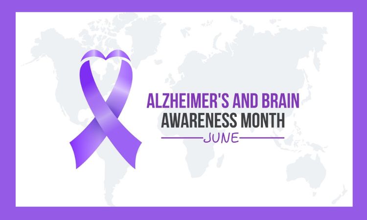 Alzheimer’s and Brain Awareness Month ribbon