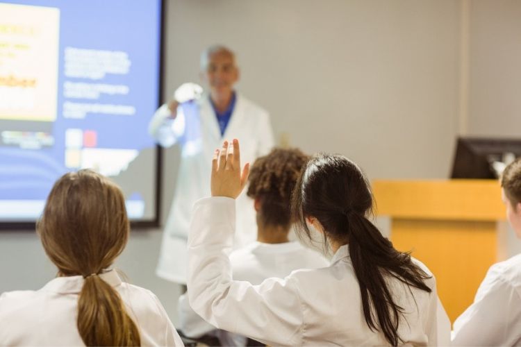 medical students in a class room