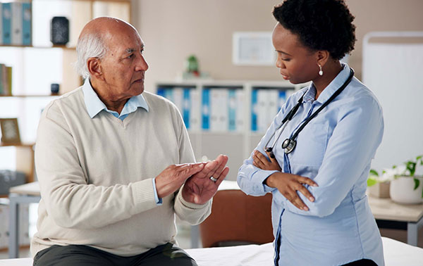 diabetes patient consulting doctor