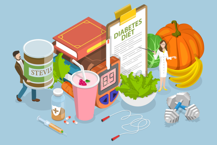 feature image and illustration of healthy foods